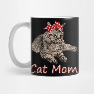 Funny Cat Mom Shirt for Cat Lovers Mothers Day Gift Mug